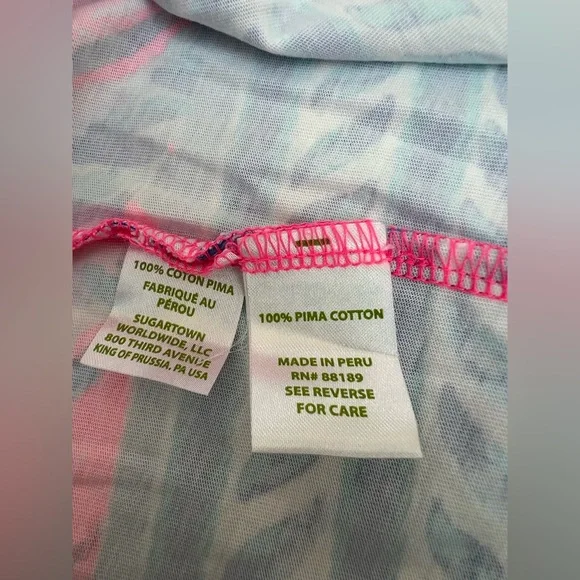 Lilly Pulitzer Blue Pink Lobster Cracked Up Cosmic Coral Marlowe Dress Large - Picture 12 of 16